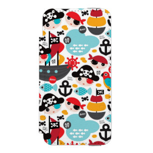 Capa Carteira Incipio Watson™ Para iPhone 5 Navigação retro da ilustração dos piratas