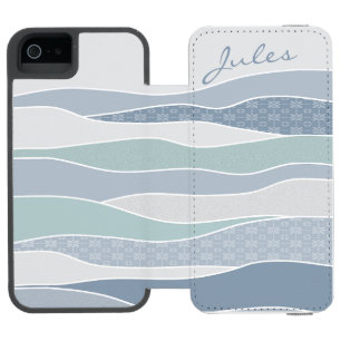 Capa Carteira Incipio Watson™ Para iPhone 5 Nome das ondas de Abstrato de Legal de faixas curv