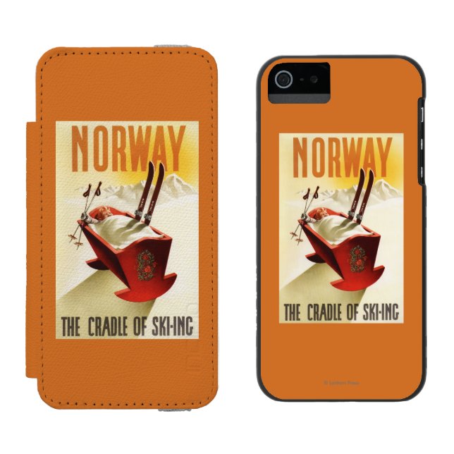 Capa Carteira Para iPhone, Incipio Noruega - o berço do esqui (Lado a lado)