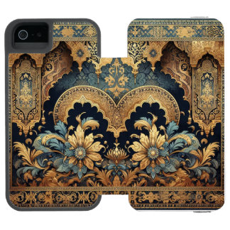 Capa Carteira Incipio Watson™ Para iPhone 5 Ouro Arabesque iPhone 6 Wallet Case