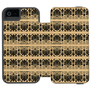 Capa Carteira Incipio Watson™ Para iPhone 5 Padrão Árabe Grego Mediterrâneo Marrom