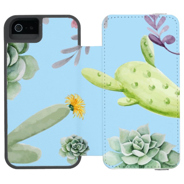 Capa Carteira Para iPhone, Incipio Padrão Cactus 10 (Fólio aberto)