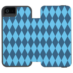 Capa Carteira Incipio Watson™ Para iPhone 5 Padrão de bandeira em rombo da Baviera Azul