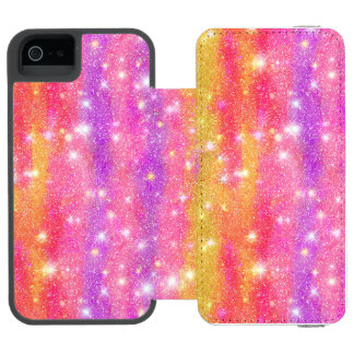 Capa Carteira Incipio Watson™ Para iPhone 5 Padrão de Brilho com Laranja Rosa Roxo