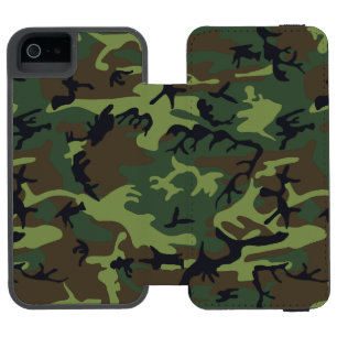 Capa Carteira Incipio Watson™ Para iPhone 5 Padrão de Camuflagem Verde, Padrão Militar, Exérci