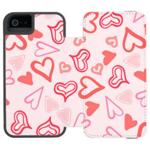 Capa Carteira Incipio Watson™ Para iPhone 5 Padrão de Corações 23