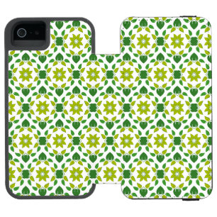 Capa Carteira Incipio Watson™ Para iPhone 5 Padrão de Folhas, Padrão de Folhagens, Folhas Verd