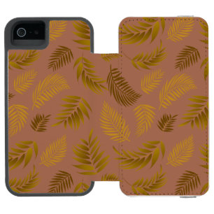 Capa Carteira Incipio Watson™ Para iPhone 5 Padrão de Folhas Tropicais 15