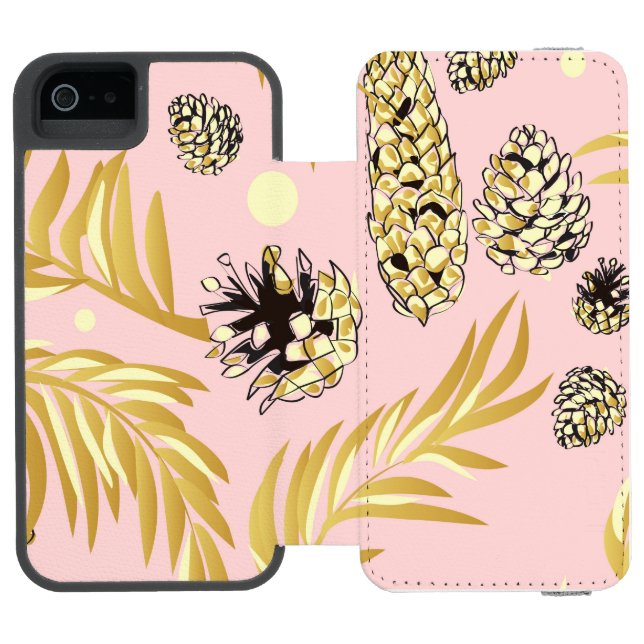 Capa Carteira Para iPhone, Incipio Padrão de Natal, Pine Snow 4 (Fólio aberto)