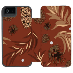 Capa Carteira Incipio Watson™ Para iPhone 5 Padrão de Natal, Pine Snow 8
