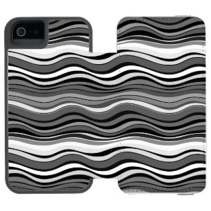 Capa Carteira Incipio Watson™ Para iPhone 5 Padrão de ondulação monocromática