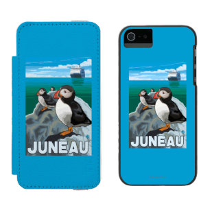 Capa Carteira Incipio Watson™ Para iPhone 5 Papagaio-do-mar & navio de cruzeiros - Juneau,