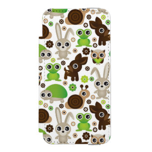 Capa Carteira Incipio Watson™ Para iPhone 5 papel de parede do animal do coelho da tartaruga