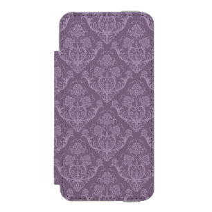 Capa Carteira Incipio Watson™ Para iPhone 5 Papel de parede floral roxo