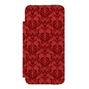 Capa Carteira Incipio Watson™ Para iPhone 5 Papel de parede vermelho