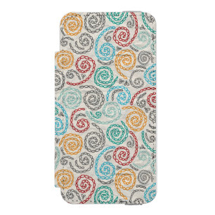 Capa Carteira Incipio Watson™ Para iPhone 5 Papel rumpled rico do bordado