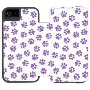 Capa Carteira Incipio Watson™ Para iPhone 5 patas, patas para cães, patas roxas