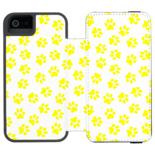 Capa Carteira Incipio Watson™ Para iPhone 5 Pestor De Patas, Patas De Cães, Patas Amarelas