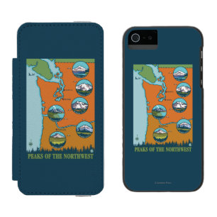 Capa Carteira Incipio Watson™ Para iPhone 5 Picos do noroeste - 5 montanhas diferentes