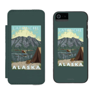 Capa Carteira Incipio Watson™ Para iPhone 5 Plano de Bush & pesca - Latouche, Alaska