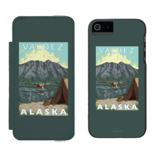 Capa Carteira Incipio Watson™ Para iPhone 5 Plano de Bush & pesca - Valdez, Alaska