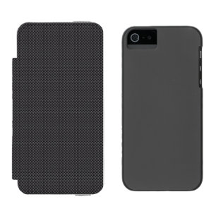 Capa Carteira Incipio Watson™ Para iPhone 5 Polímero preto e cinzento da fibra do carbono