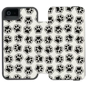 Capa Carteira Incipio Watson™ Para iPhone 5 Porcas, Patas-Cachorros, Patas-Pretas