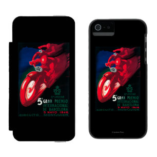 Capa Carteira Incipio Watson™ Para iPhone 5 Poster da motocicleta de 5 Gran Premio Internat'l