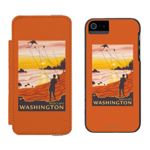 Capa Carteira Incipio Watson™ Para iPhone 5 Praia & papagaios - Moclips, Washington