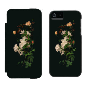 Capa Carteira Incipio Watson™ Para iPhone 5 Pulverizador do vintage das flores no preto