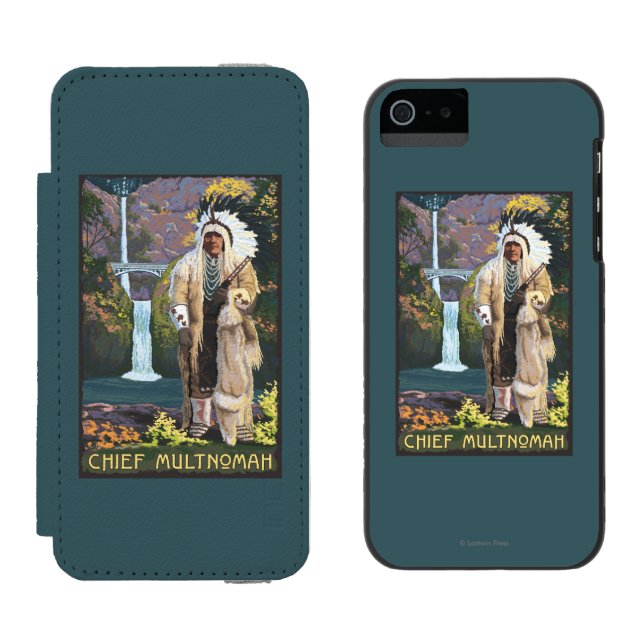 Capa Carteira Para iPhone, Incipio Quedas de Multnomah, OregonChief Multnomah (Lado a lado)