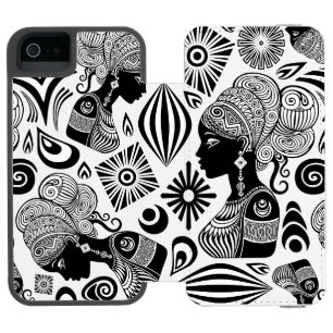 Capa Carteira Incipio Watson™ Para iPhone 5 Rapariga africana Retrato Tribal Tatuagem