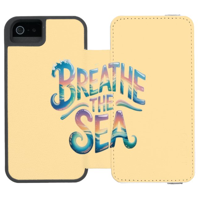 Capa Carteira Para iPhone, Incipio Respire o mar (Fólio aberto)