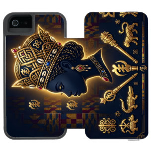Capa Carteira Incipio Watson™ Para iPhone 5 Retrato majestoso de rainha africana