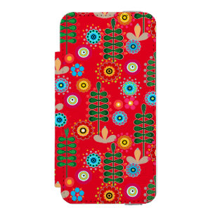 Capa Carteira Incipio Watson™ Para iPhone 5 Retro, caixa de wallet iPhone do incipio de padrão