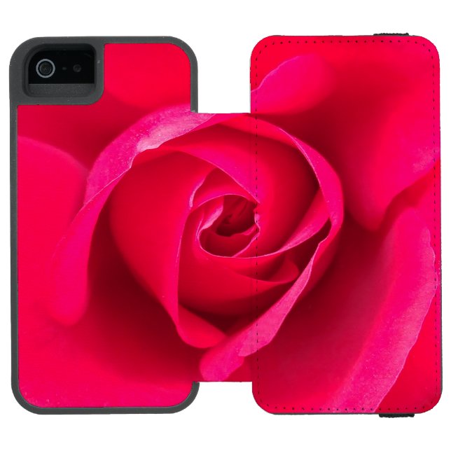 Capa Carteira Para iPhone, Incipio Rosa Vermelho Romântico Rosa v2 (Fólio aberto)