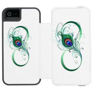 Capa Carteira Incipio Watson™ Para iPhone 5 Símbolo de Infinito com Pena de Pavão