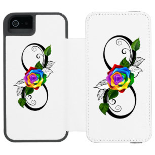 Capa Carteira Incipio Watson™ Para iPhone 5 Símbolo de Infinito com Rosa Arco-íris