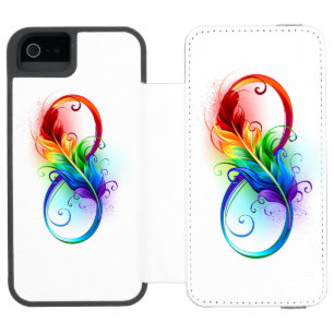 Capa Carteira Incipio Watson™ Para iPhone 5 Símbolo infinito com pena de arco-íris