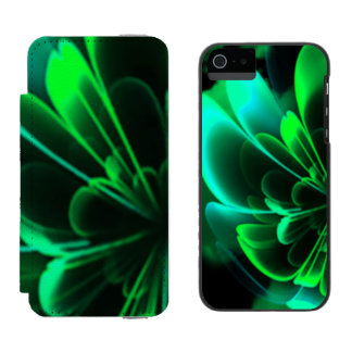Capa Carteira Incipio Watson™ Para iPhone 5 Sombras Verdes Estilizam Meia Corola Flor