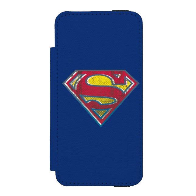 Capa Carteira Para iPhone, Incipio Superman S-Shield | Logotipo impresso (Frente do fólio)
