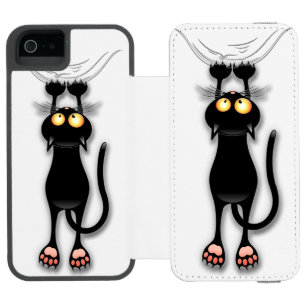 Capa Carteira Incipio Watson™ Para iPhone 5 Tecido de Arranque de Caracteres Engraçado de Cat