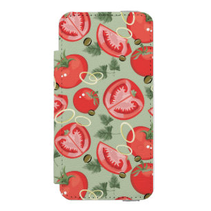 Capa Carteira Incipio Watson™ Para iPhone 5 Teste padrão abstrato com tomate
