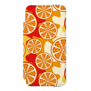 Capa Carteira Incipio Watson™ Para iPhone 5 Teste padrão alaranjado