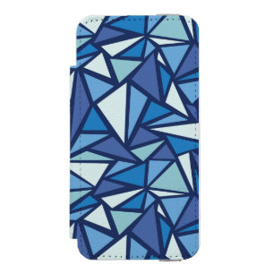 Capa Carteira Incipio Watson™ Para iPhone 5 Teste padrão azul abstrato de Crsytal do gelo