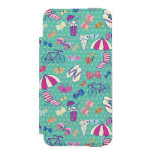 Capa Carteira Incipio Watson™ Para iPhone 5 Teste padrão bonito com elementos do verão