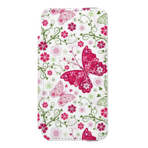 Capa Carteira Incipio Watson™ Para iPhone 5 Teste padrão branco floral