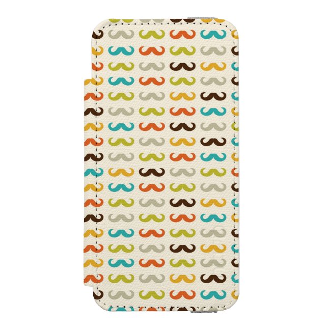 Capa Carteira Para iPhone, Incipio Teste padrão com bigode (Frente do fólio)