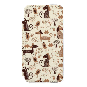 Capa Carteira Incipio Watson™ Para iPhone 5 teste padrão com cães bonitos