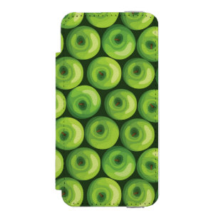 Capa Carteira Incipio Watson™ Para iPhone 5 Teste padrão com maçãs verdes